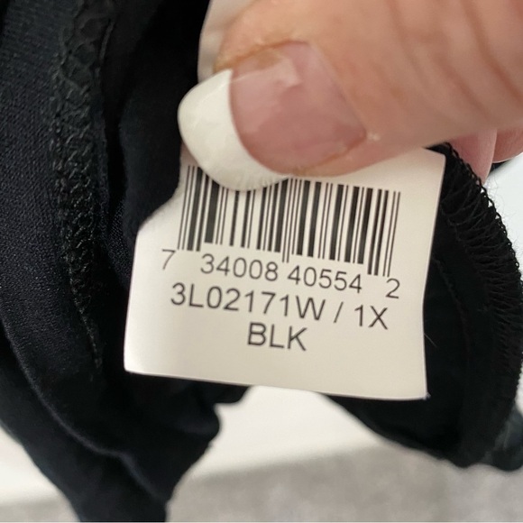 KAREN KANE - DARK BLACK BLOUSE ADORNED WITH TINY SEQUINS, 2 LAYERED- EXC COND B5 - Picture 11 of 15